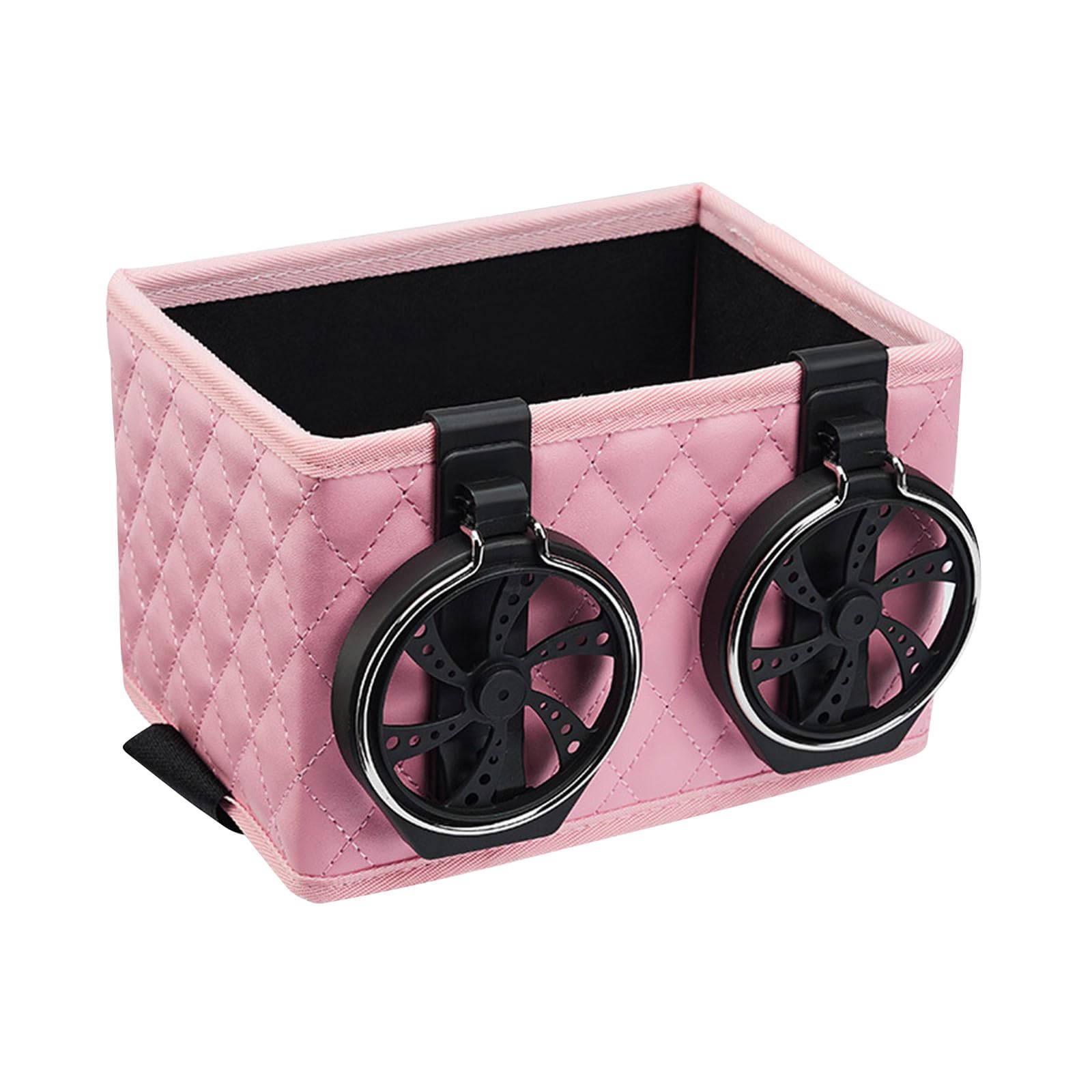 Auto-Armlehnen-Aufbewahrungsbox, Armlehnen-Aufbewahrungsbox mit 2 Wasserbecherhalter, Auto Mittelkonsole Armlehne Organizer Aufbewahrungsbox, Car Armrest Storage Box with 2 Cup Holders (Rosa) von hgerGWW