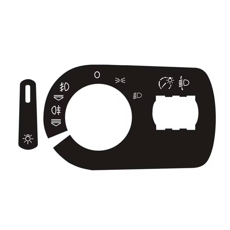 hivxwerm Auto Schalttafel Aufkle Kompatibel Mit A3 Für 8P 2004 2005 2006 2007 2008 Autoknopf-Reparaturaufkleber Mattschwarze Abziehbilder Aufkleber Scheinwerferknopf-Reparatur von hivxwerm