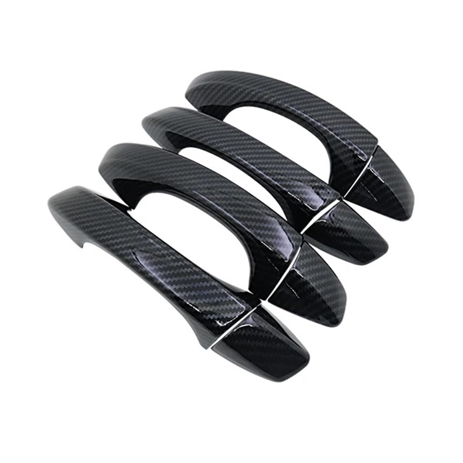 hivxwerm Auto TüRgriff Schale Kompatibel Mit SEAT Für Ibiza MK5 2017 2018 2019 2020 2021 2022 2023 2024 Autozubehör Auto Außentürgriff Dekorationsschale(4Handle No Keyhole 3) von hivxwerm