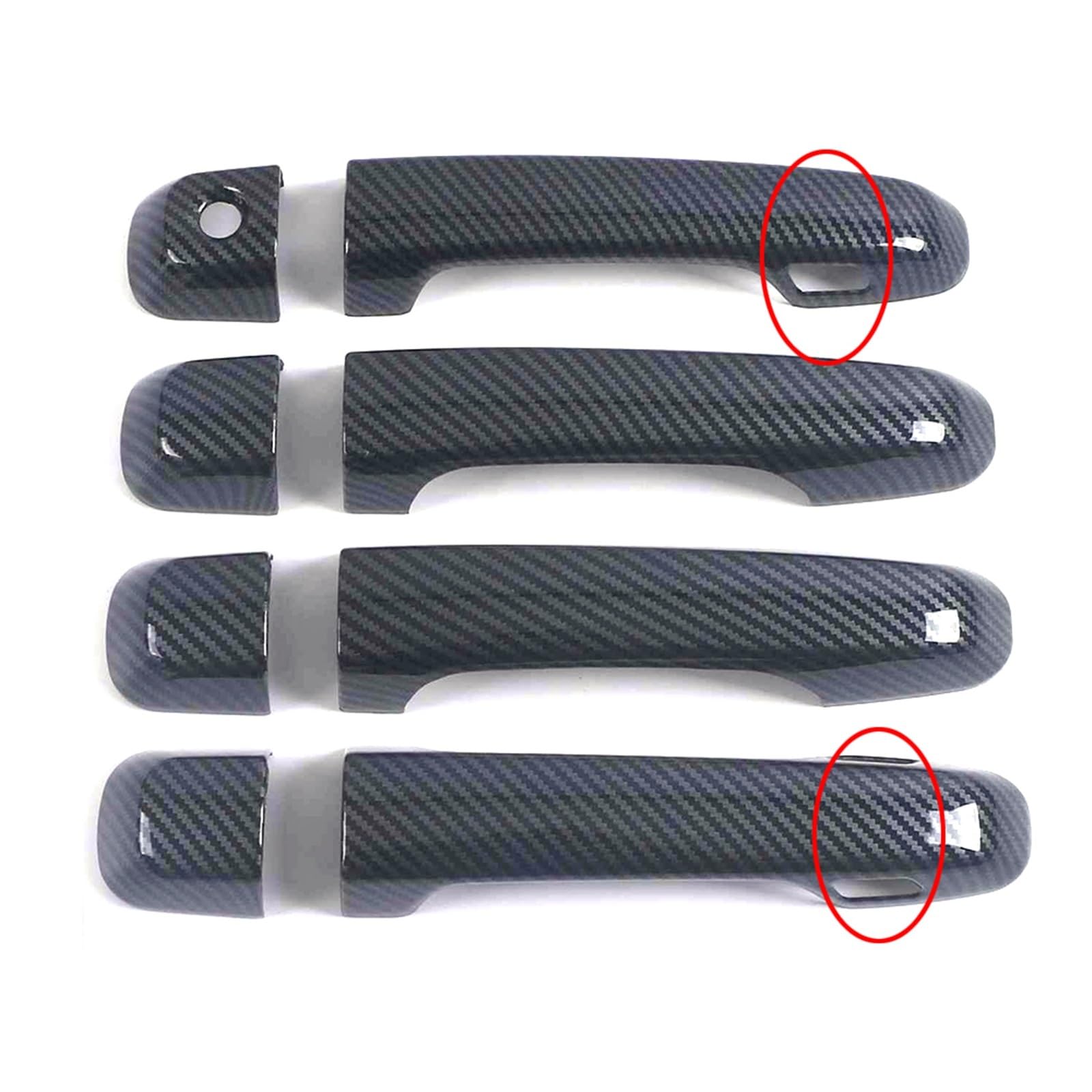 hivxwerm Auto TüRgriff Schale Kompatibel Mit Toyota Für 4Runner 2010 2011 2012 2013 2014 2015 2016 2017 2018 2019 2020 2021 2022 Auto-Außentürgriff-Dekorationsschale(with Smart Key Holes) von hivxwerm