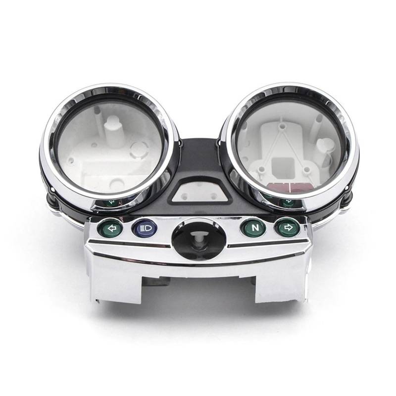 hivxwerm Motorrad-Instrumentenrahmen Kompatibel Mit Für ZRX400 2001 2002 2003 2004 2005 Motorradinstrument Tachoabdeckung Platel Meter Kilometerzähler Drehzahlmesser Shell(White) von hivxwerm