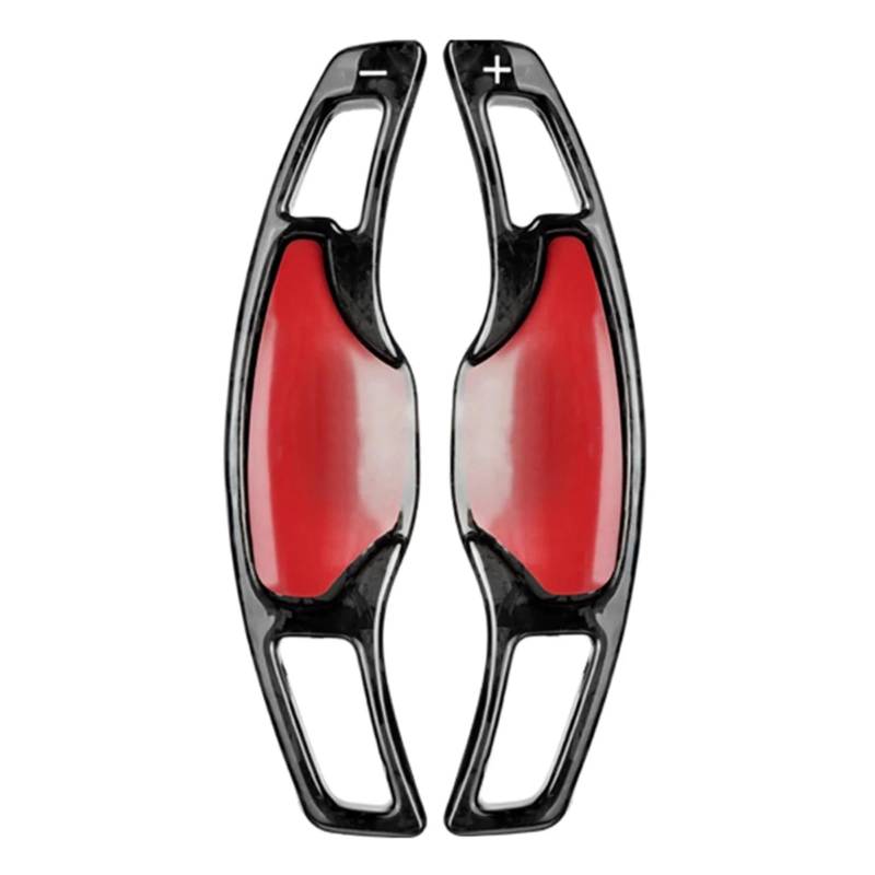 hivxwerm Shift Paddles Kompatibel Mit Cadillac Für CT5 2020 2021 2022 Geschmiedete Carbonfaser-Verlängerung Schalthebelabdeckung Auto-Lenkrad-Controller Schaltwippen-Verlängerung(Black) von hivxwerm