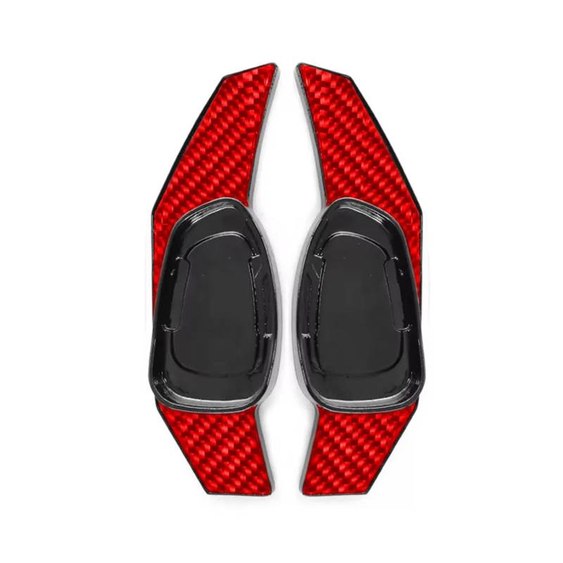 hivxwerm Shift Paddles Kompatibel Mit RS3 2015 2016 Für RS6 2015 2016 2017 2018 Auto-Innenteile Auto-Lenkrad-Controller Erweiterte Schalthebel-Schaltwippen-Verlängerung(Carbon Fiber Red) von hivxwerm