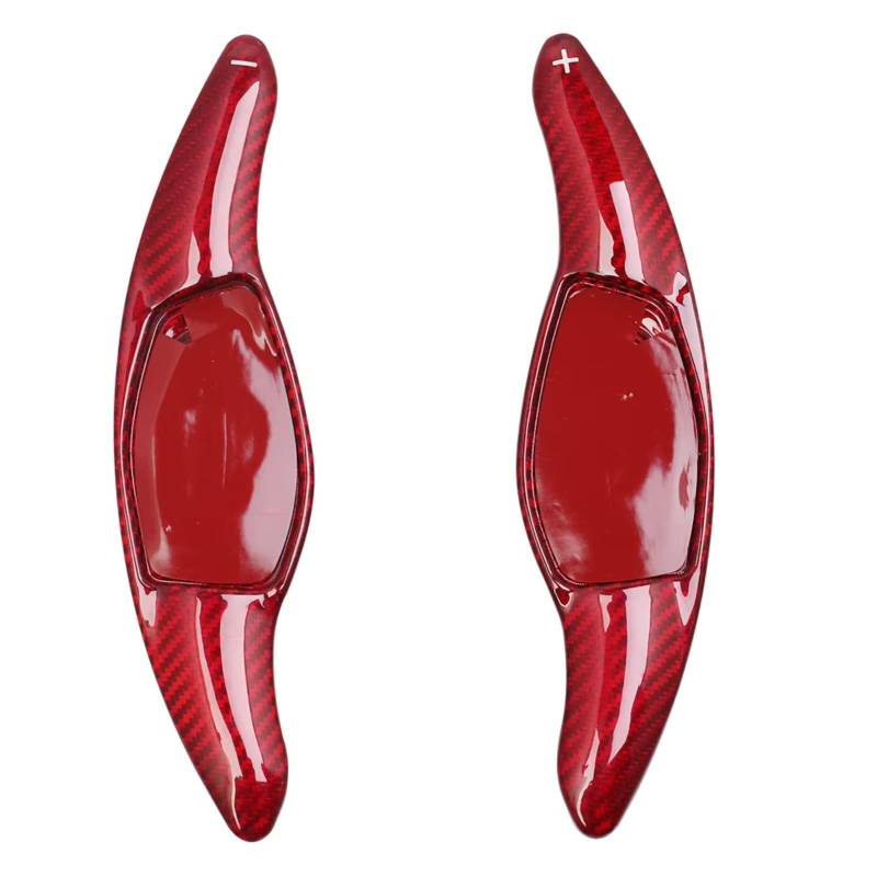 hivxwerm Shift Paddles Kompatibel Mit RS3 RS5 2017 2018 Für RS4 2018 Schaltwippen Aus Kohlefaser Lenkrad-Controller-Paddel Verlängern Aufkleber Zubehör Styling(Red) von hivxwerm