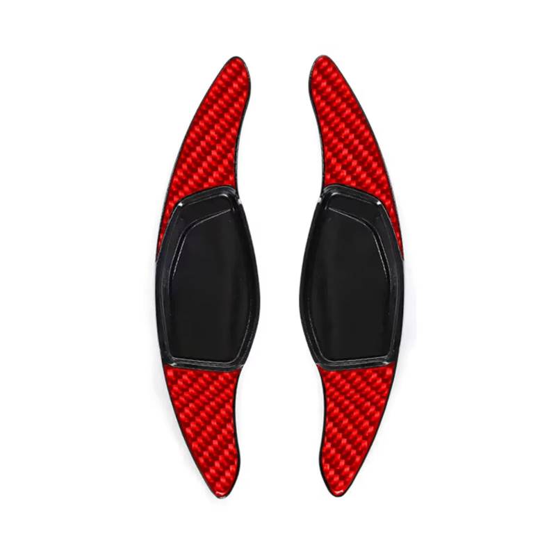 hivxwerm Shift Paddles Kompatibel Mit RS4 RS5 2018 2019 Für RS3 2017 2018 2019 2020 2021 Auto-Lenkrad-Controller-Schaltwippen-Verlängerung Schalthebel Teile Zubehör(Carbon Fiber Red) von hivxwerm
