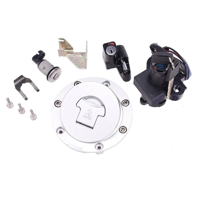 hivxwerm zündschloss Kompatibel Mit CB400 1992 1993 1994 1995 1996 1997 1998 Motorrad-Zündungs-Tankdeckel-Abdeckungs-Schalter-Schloss-Zubehör Kabel-Steckschlüssel-Montage von hivxwerm