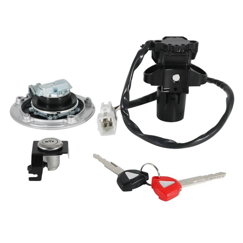 hivxwerm zündschloss Kompatibel Mit Für ZX10R Für Ninja ZX1000 2013 2014 2015 Motorrad-Zündschlüsselschalter Tankdeckel-Schloss-Kit 27005-0568 27045-5492 von hivxwerm