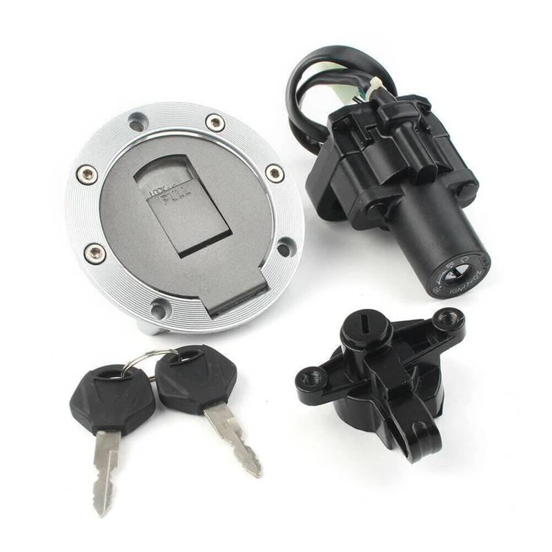 hivxwerm zündschloss Kompatibel Mit XJR400 1993 1994 1995 1996 1997 1998 1999 2000 2001 2002 Motorrad-Zündschalter-Schloss-Set, Tankdeckel-Schlüsselabdeckung, Zubehör von hivxwerm