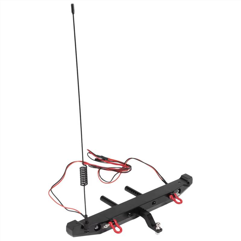 JYYTERD Kompatibel Mit Traxxas Für TRX4 Für Axial Für SCX10 90046 1:10 RC Crawler Car Metall-Heckstoßstange Mit Leichtem Antennen-Heckhaken RC Stoßstange von hjuink