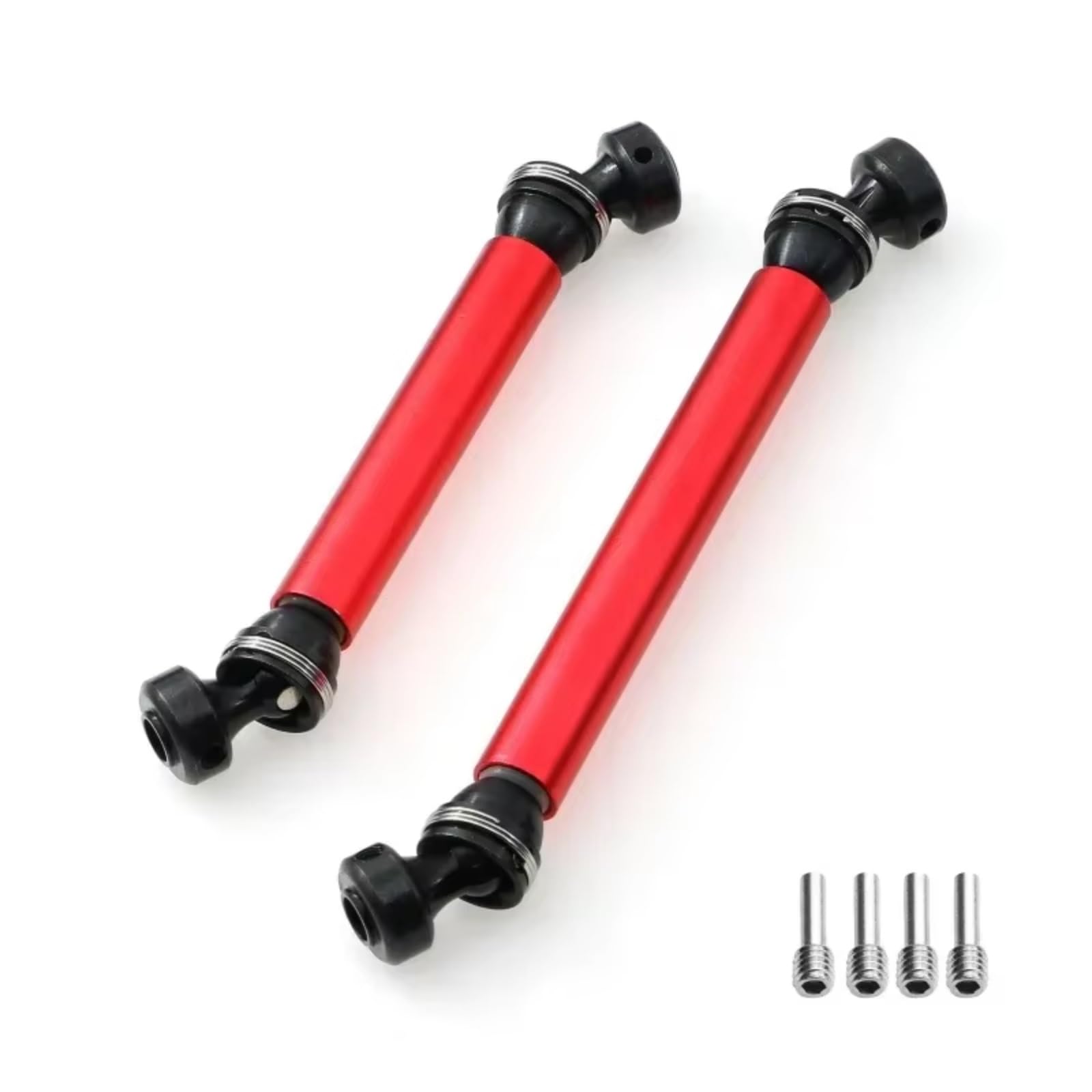 JYYTERD RC Teile Kompatibel Mit Axial RBX10 Für Ryft 4WD 1/10 RC-Autoteile, Zubehör, Aluminiumlegierung Und Stahl, CVD-Antriebswelle Vorne Hinten(Red) von hjuink