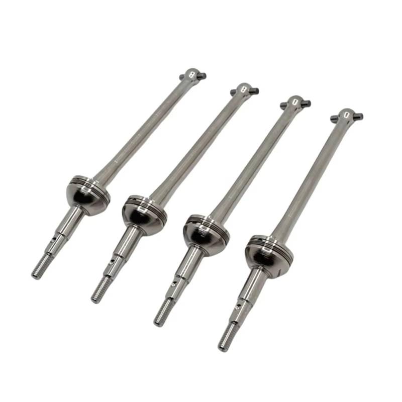 JYYTERD RC Teile Kompatibel Mit MJX 10208 V1 1/10 RC-Auto-Upgrade-Modifikationsteile Zubehör 4-teilige Metallantriebswelle CVD-Antriebswelle von hjuink