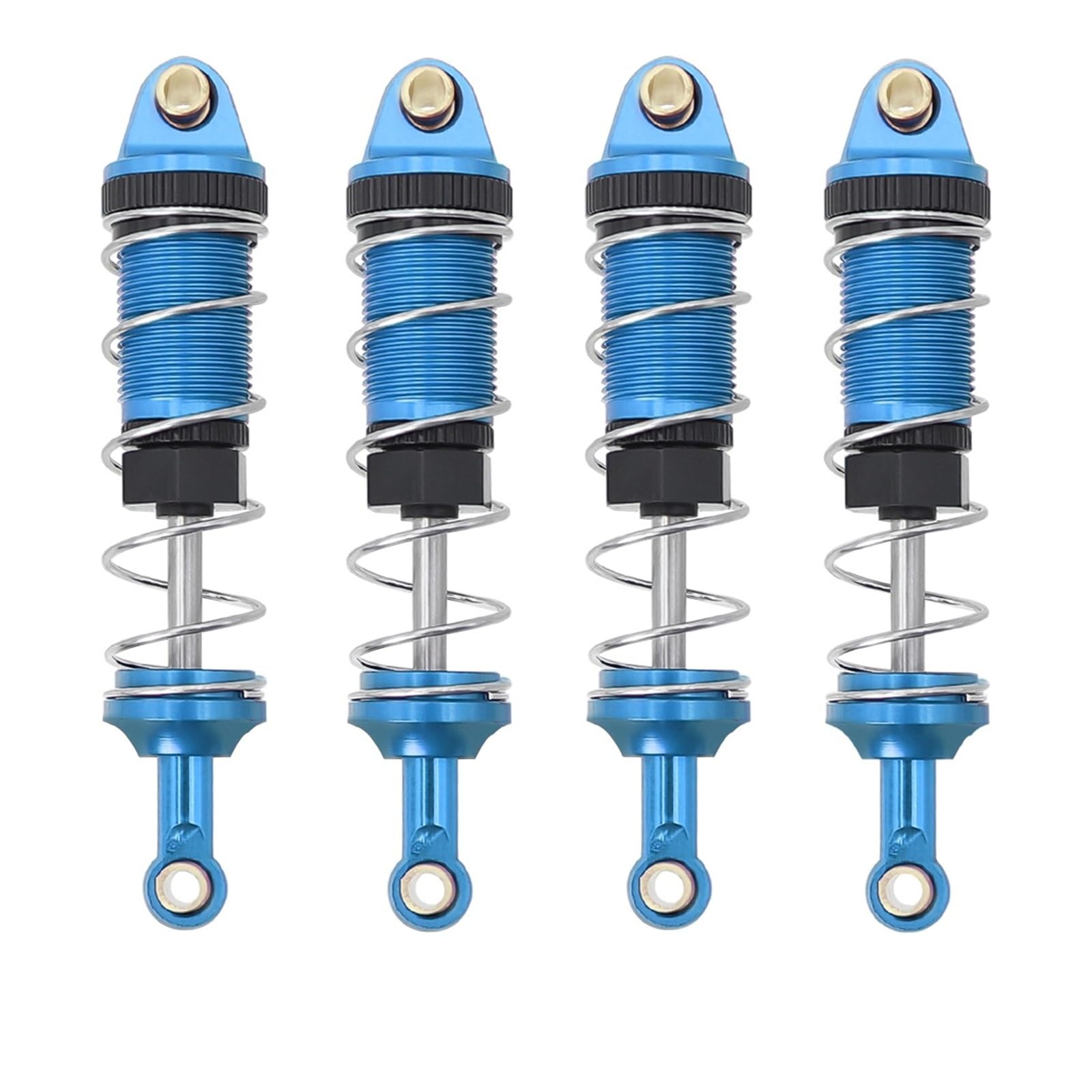 JYYTERD RC Teile Kompatibel Mit MJX Für Hyper Go 16207 16208 16209 16210 H16 1/16 RC-Autoteile, Metall, Vorne Und Hinten, Hydrauliköl-Stoßdämpfer(Blue) von hjuink