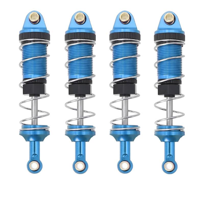 JYYTERD RC Teile Kompatibel Mit MJX Für Hyper Go 16207 16208 16209 16210 H16 1/16 RC-Autoteile, Metall, Vorne Und Hinten, Hydrauliköl-Stoßdämpfer(Blue) von hjuink