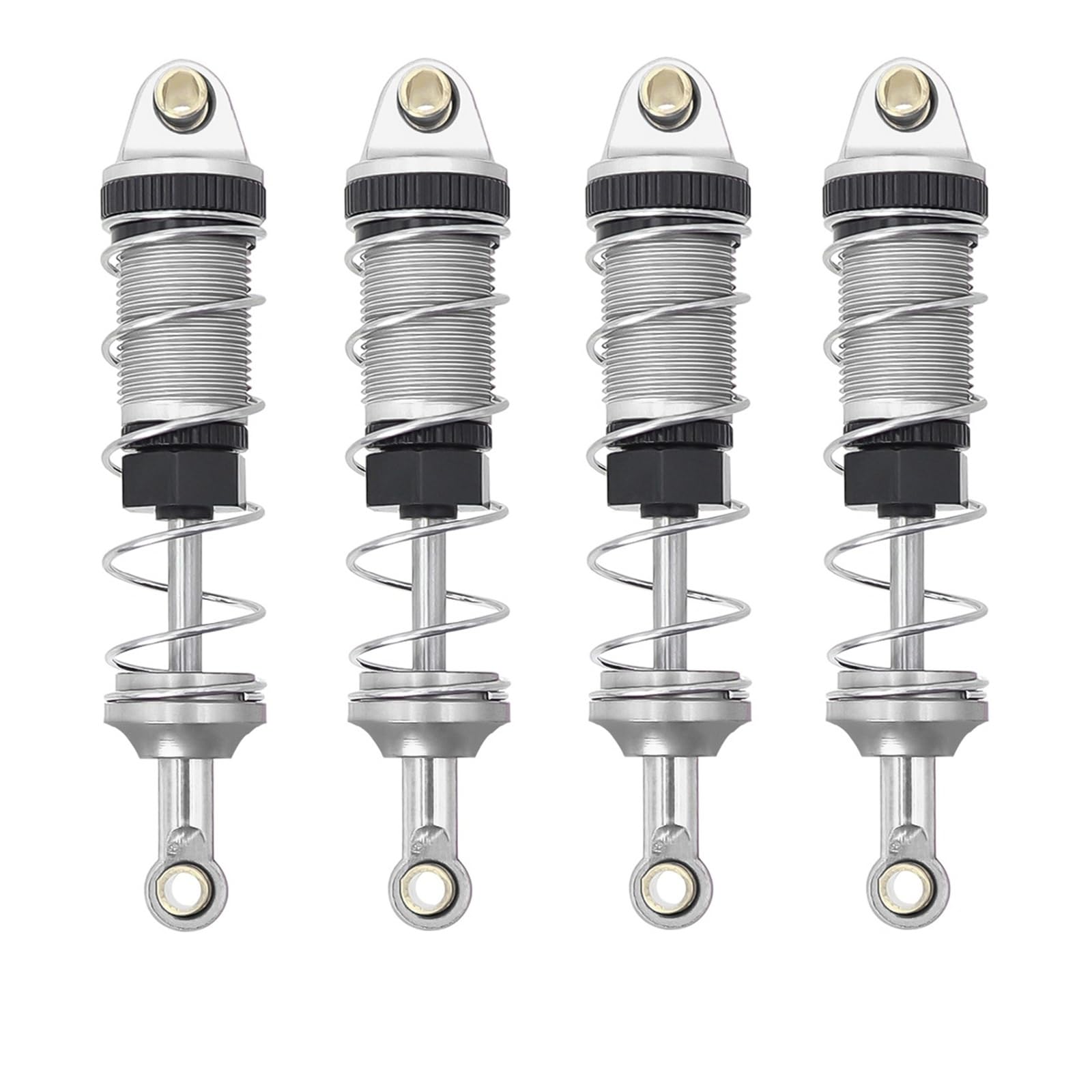 JYYTERD RC Teile Kompatibel Mit MJX Für Hyper Go 16207 16208 16209 16210 H16 1/16 RC-Autoteile, Metall, Vorne Und Hinten, Hydrauliköl-Stoßdämpfer(White) von hjuink