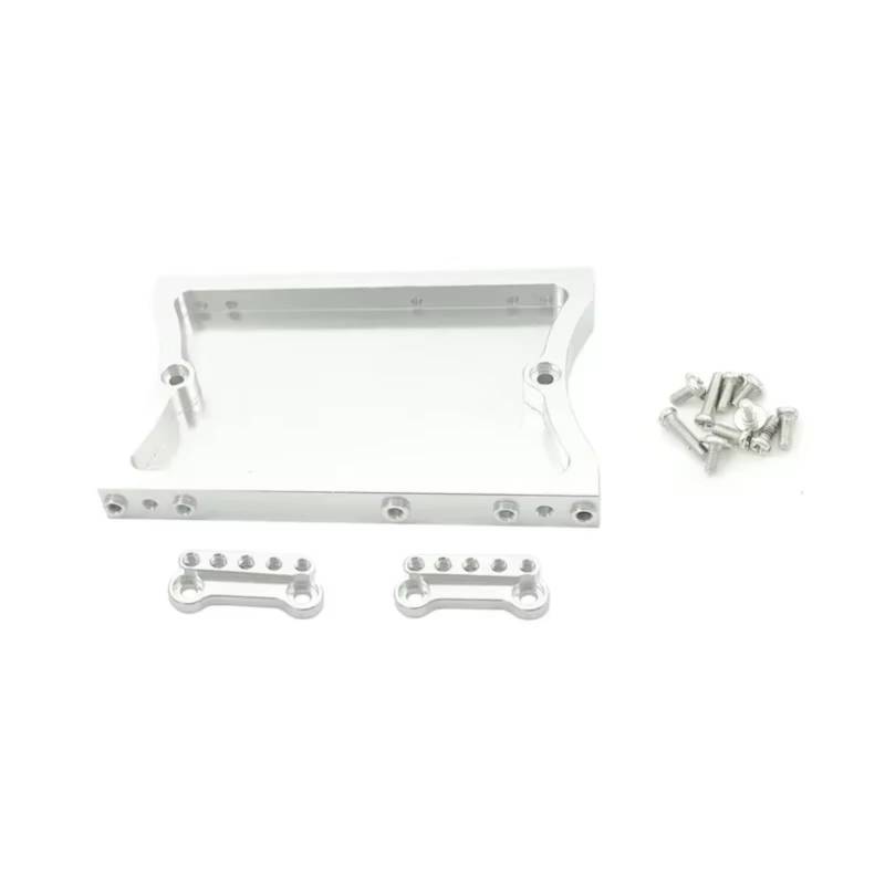 JYYTERD RC Teile Kompatibel Mit MN D90 D91 D96 Für MN98 99S RC-Auto-Upgrade-Teile, 1 Satz Metall-Stoßdämpferhalterung Und Metall-Heckträger(Silver) von hjuink
