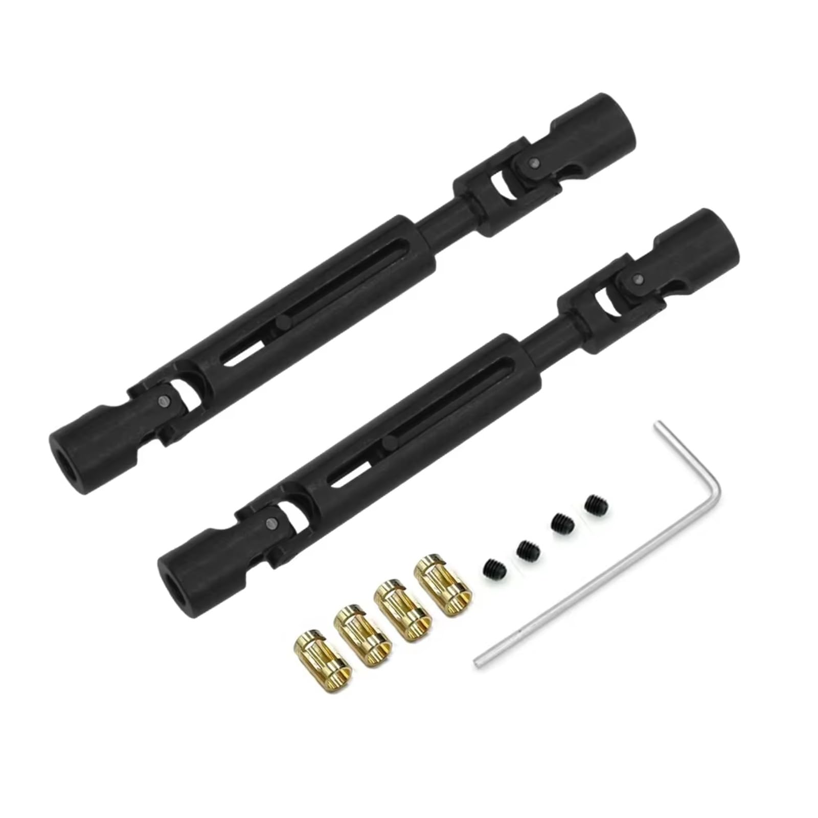 JYYTERD RC Teile Kompatibel Mit MN78 Für MN82 LC79 1/12 RC-Auto-Upgrade-Zubehörteile Metallantriebswelle CVD-Antriebswelle Mit 3 Mm Bis 4 Mm Wellenhülse(Black) von hjuink