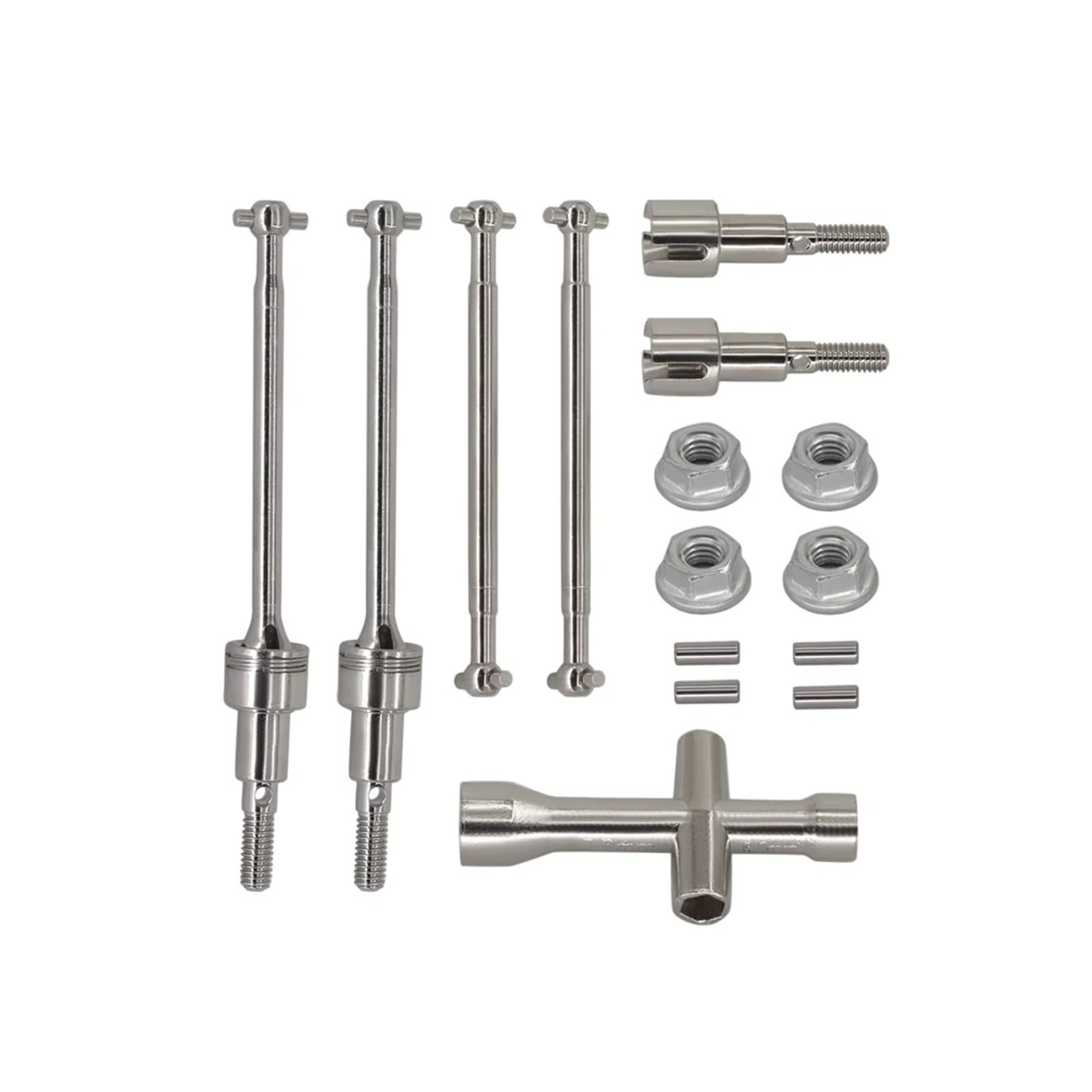 JYYTERD RC Teile Kompatibel Mit SCY 16101 16102 16103 16201 1/16 RC-Auto-Upgrade-Teile, Metall-Antriebswelle Vorne Und Hinten, CVD-Antriebswelle(Front Rear) von hjuink