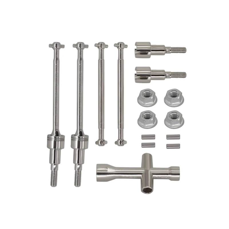 JYYTERD RC Teile Kompatibel Mit SCY 16101 16102 16103 16201 1/16 RC-Auto-Upgrade-Teile, Metall-Antriebswelle Vorne Und Hinten, CVD-Antriebswelle(Front Rear) von hjuink