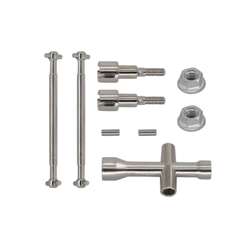 JYYTERD RC Teile Kompatibel Mit SCY 16101 16102 16103 16201 1/16 RC-Auto-Upgrade-Teile, Metall-Antriebswelle Vorne Und Hinten, CVD-Antriebswelle(Rear) von hjuink