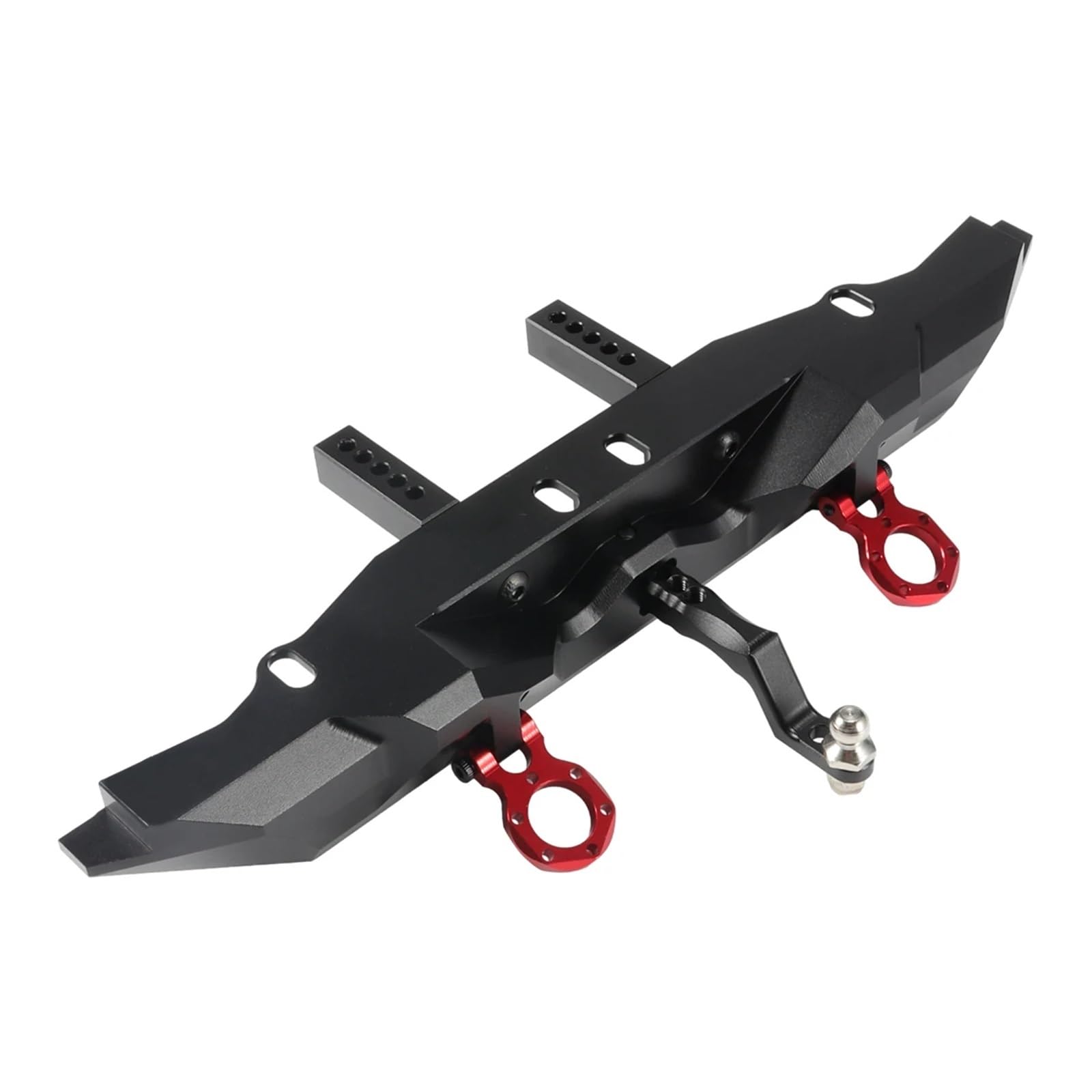 JYYTERD RC Teile Kompatibel Mit TRX4 Für Defender 1/10 RC Für Rock Crawler Cars, Upgrade-Teile Für Chassis, Aluminium-Heckstoßstange Mit Anhängerkupplung(Black) von hjuink