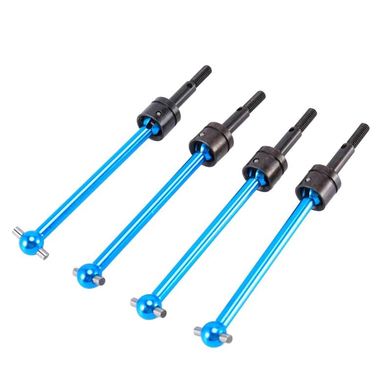 JYYTERD RC Teile Kompatibel Mit Tamiya DT03 Für TT-02B RC-Auto-Upgrade-Teile, Zubehör, 4-teilig, Metall Für Universal-Antriebswelle CVD (64 Mm) von hjuink