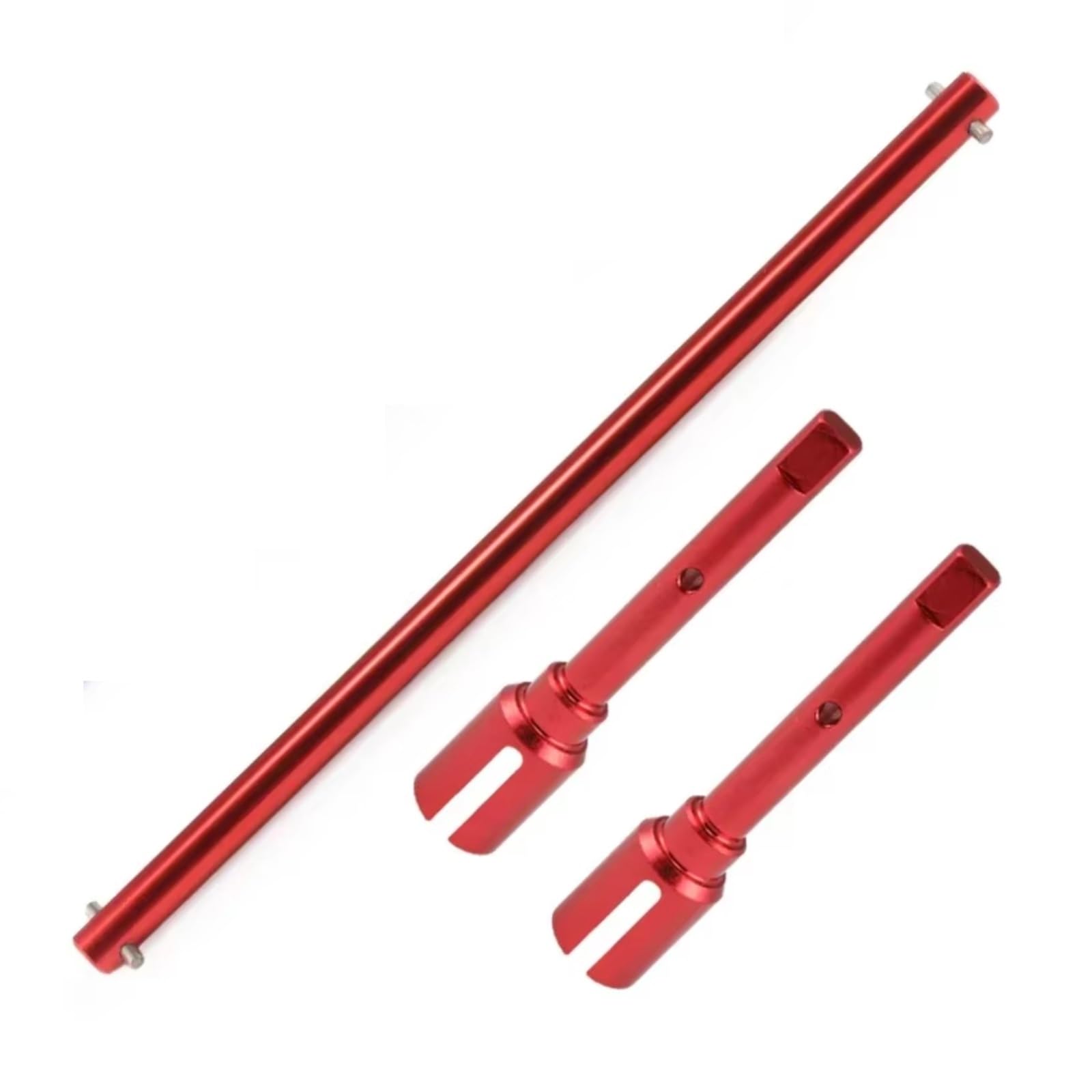 JYYTERD RC Teile Kompatibel Mit Tamiya Für TT02 1/10 RC-Auto-Upgrade-Teile, Zentrale Antriebswelle Und Propellergelenksatz Aus Aluminiumlegierung(Red) von hjuink