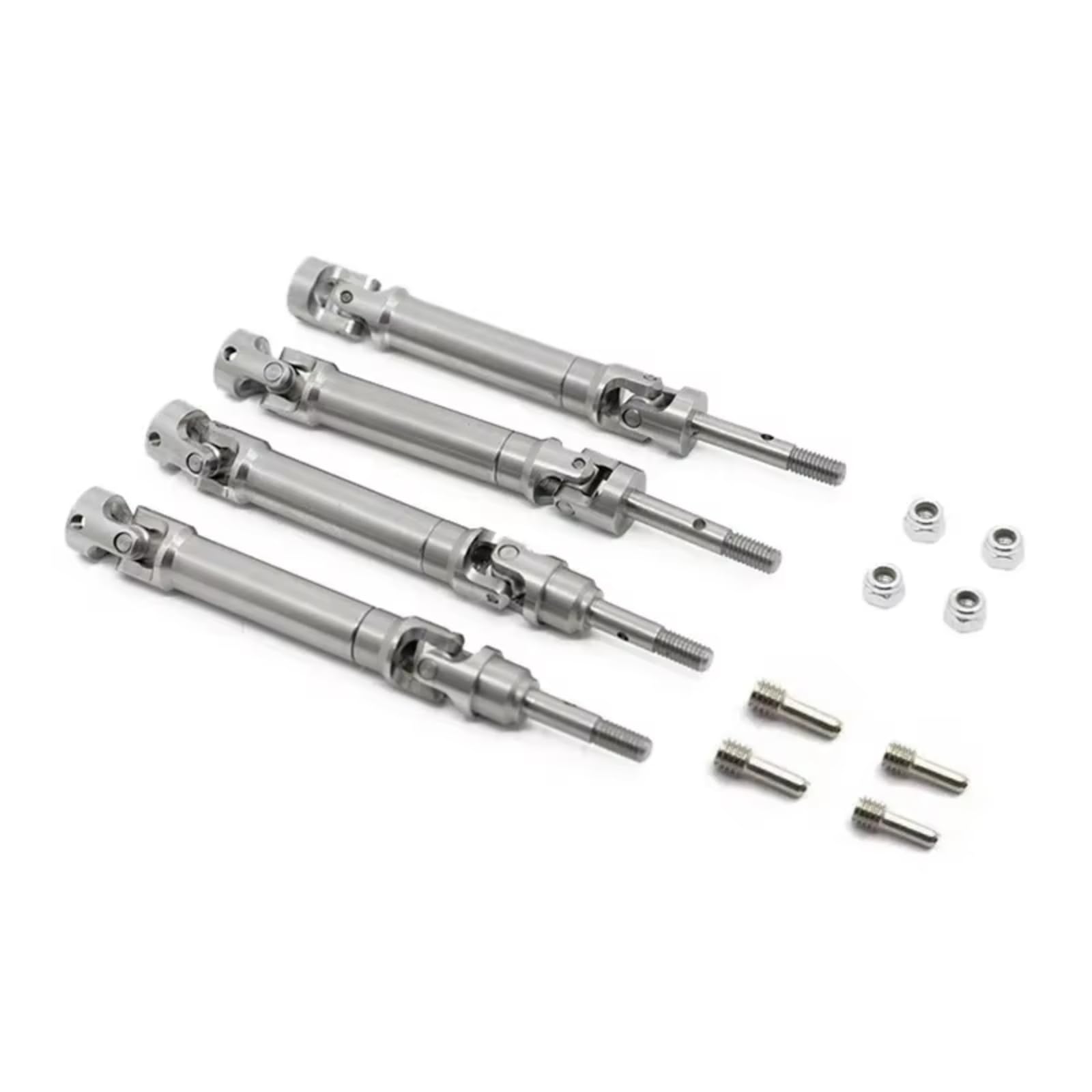 JYYTERD RC Teile Kompatibel Mit Traxxas Für Slash Für Rustler Für Stampede Für VXL 1/10 RC-Autoteile 4WD 4-teilige Antriebswelle Aus Metall Und Edelstahl CVD(FR) von hjuink