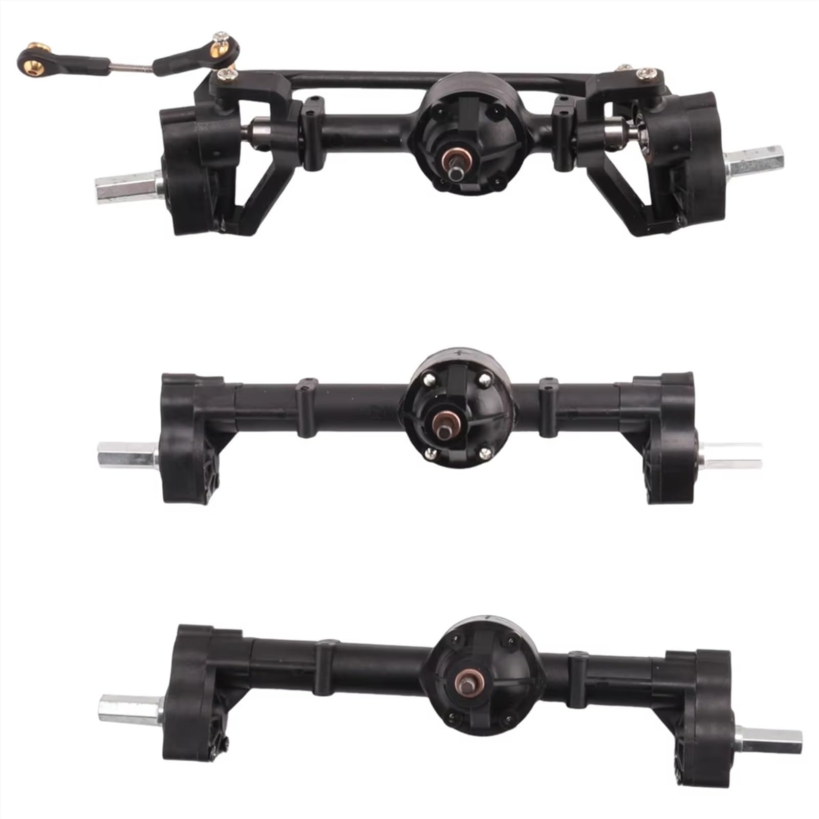 JYYTERD RC Teile Kompatibel Mit WPL B16 B36 6X6 6WD 1/16 RC-Auto-Upgrade-Teile, Ersatzzubehör, 3-teiliges Portalachsen-Set Vorne, Mitte, Hinten JYYTERD RC Teile Kompatibel Mit WPL B16 B36 6X6 6WD 1/16 RC-Auto-Upgrade-Teile, Ersatzzubehör, 3-teiliges Portalachsen-Set Vorne, Mitte, Hinten von hjuink
