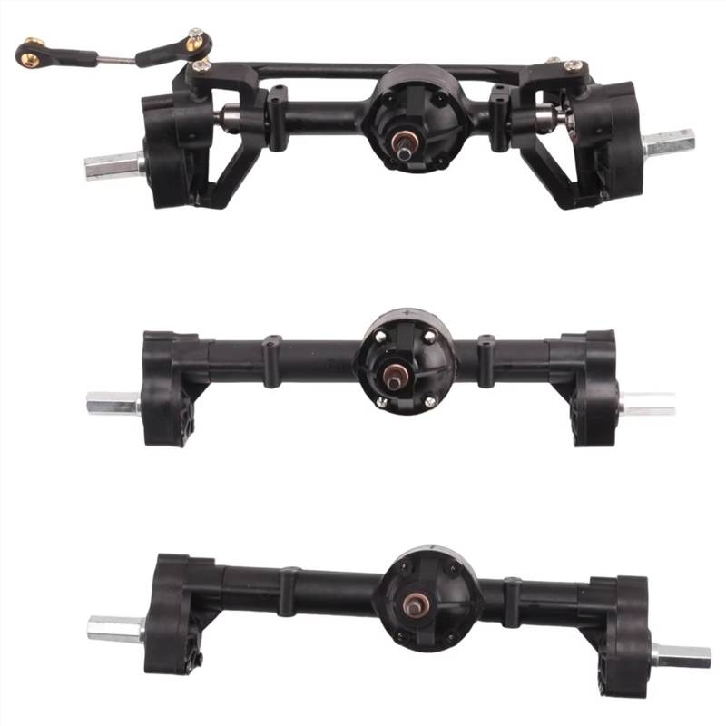 JYYTERD RC Teile Kompatibel Mit WPL B16 B36 6X6 6WD 1/16 RC-Auto-Upgrade-Teile, Ersatzzubehör, 3-teiliges Portalachsen-Set Vorne, Mitte, Hinten von hjuink