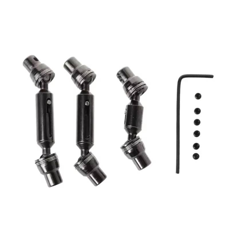 JYYTERD RC Teile Kompatibel Mit WPL B36 B16 C14 C24 B24 Für Henglong 1/16 RC Auto LKW Ersatzteile R7RB Metall Vorne Hinten Antriebswelle(Black) von hjuink