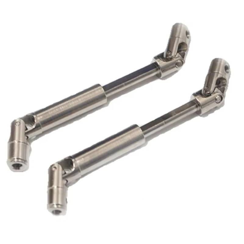 JYYTERD RC Teile Kompatibel Mit WPL C74 Für Jimny Warrior JA11 1/10 RC-Auto, Modifizierte Teile, Metallstahl-Antriebswelle Für Kreuzgelenk(2pcs) von hjuink