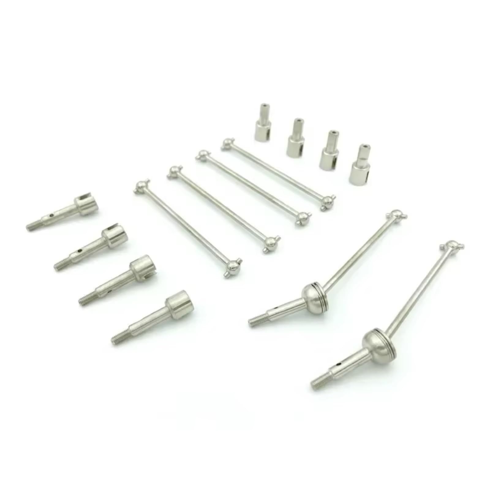 JYYTERD RC Teile Kompatibel Mit Wltoys 144001 124019 124018 RC-Auto-Upgrades Teile Zubehör Metall CVD Antriebswelle Radachse Differentialbecher(Silver) von hjuink
