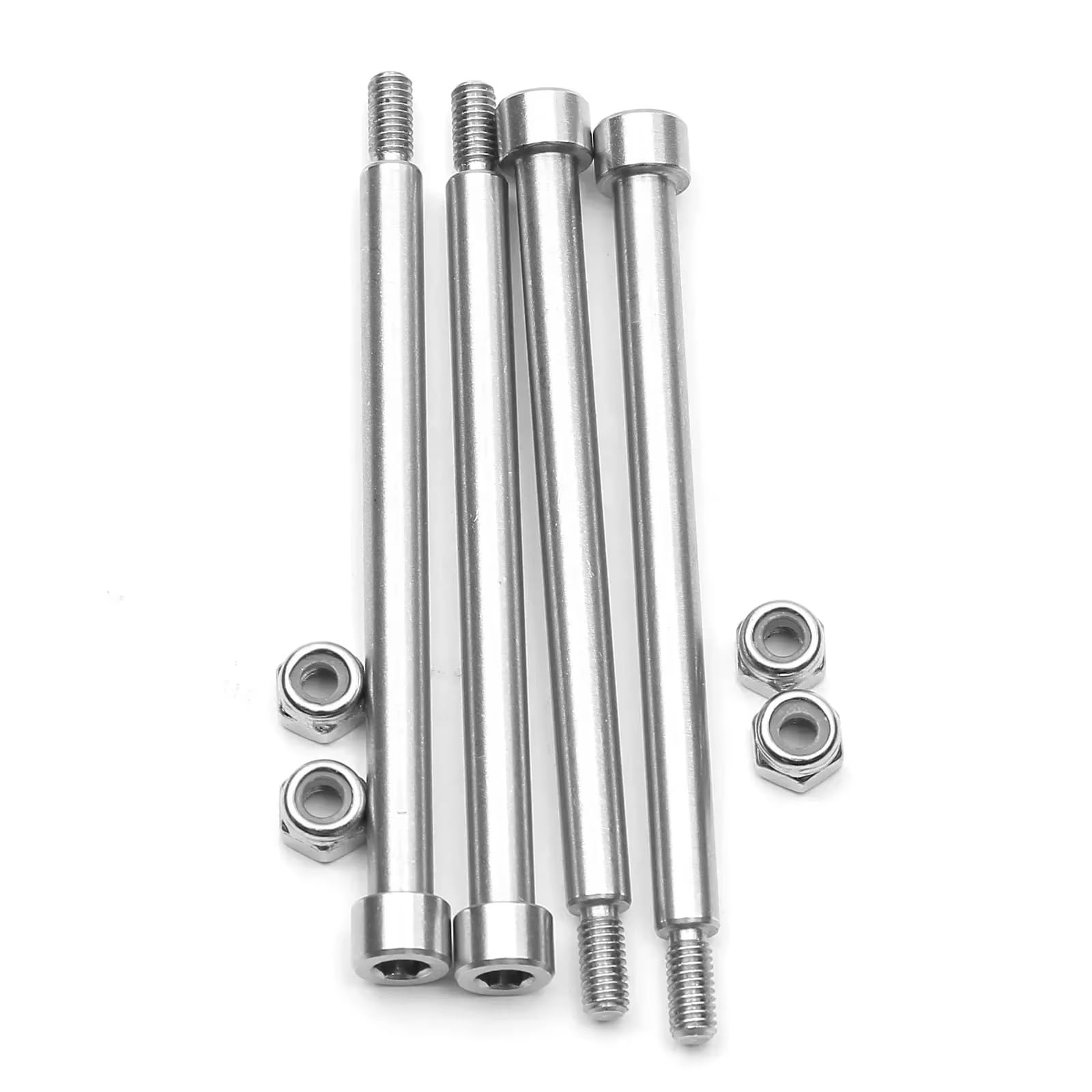 JYYTERD RC Teile Kompatibel Mit X-Maxx RC-Auto-Upgrade, Ersatzteil-Zubehör, DIY-A-Arm-Stift Aus Stahl Mit M3-Mutter, 4 X 56 Mm JYYTERD RC Teile Kompatibel Mit X-Maxx RC-Auto-Upgrade, Ersatzteil-Zubehör, DIY-A-Arm-Stift Aus Stahl Mit M3-Mutter, 4 X 56 Mm von hjuink