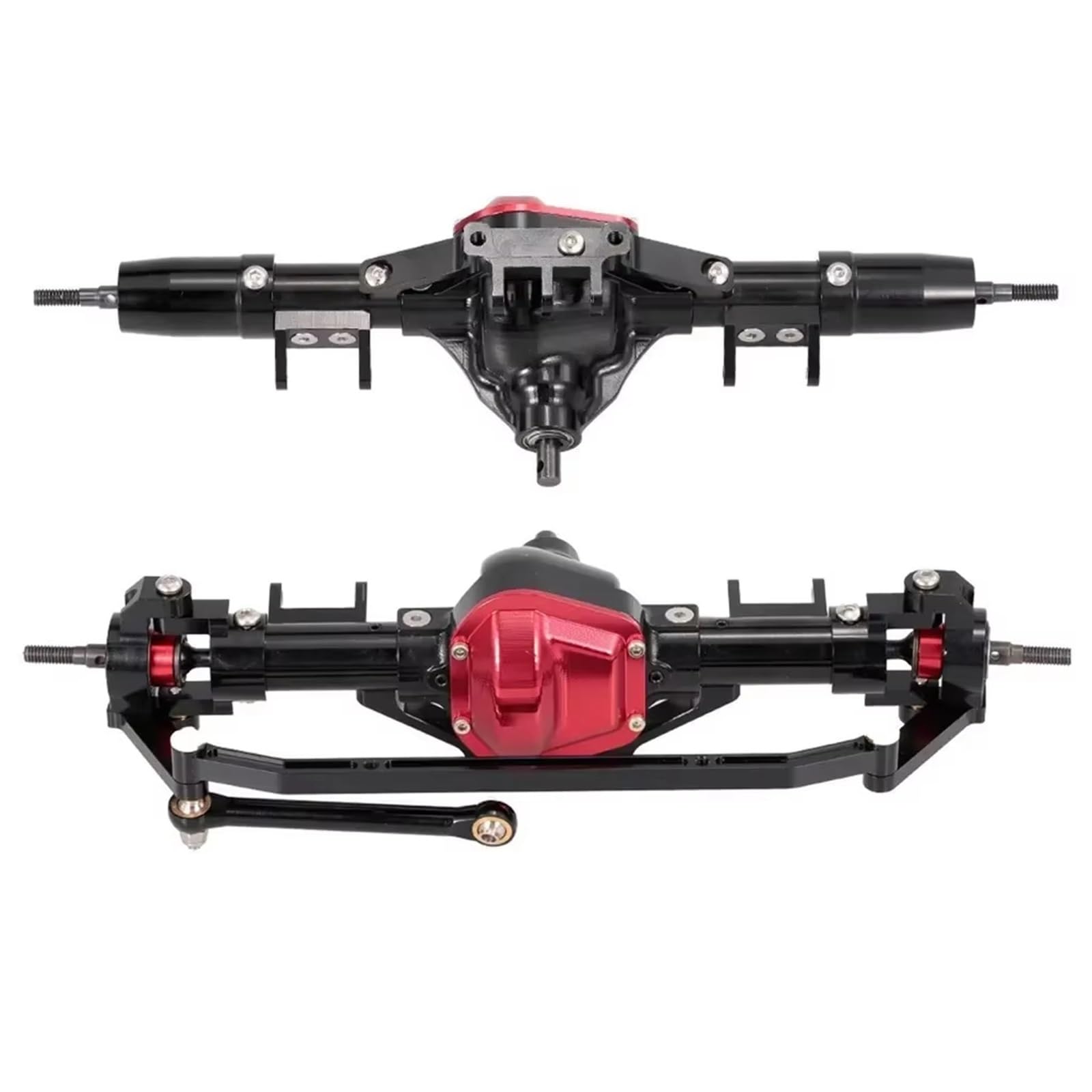 JYYTERD RC Vorder Hinter Achse Kompatibel Mit Axial Für SCX10 1:10 RC Crawler Car CNC Metall RC Car Vorderachse Hinterachse Upgrade Teile Zubehör(Front and Rear) von hjuink