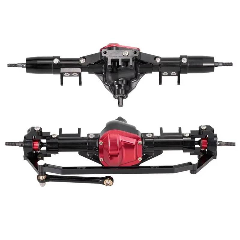 JYYTERD RC Vorder Hinter Achse Kompatibel Mit Axial Für SCX10 1:10 RC Crawler Car CNC Metall RC Car Vorderachse Hinterachse Upgrade Teile Zubehör(Front and Rear) von hjuink