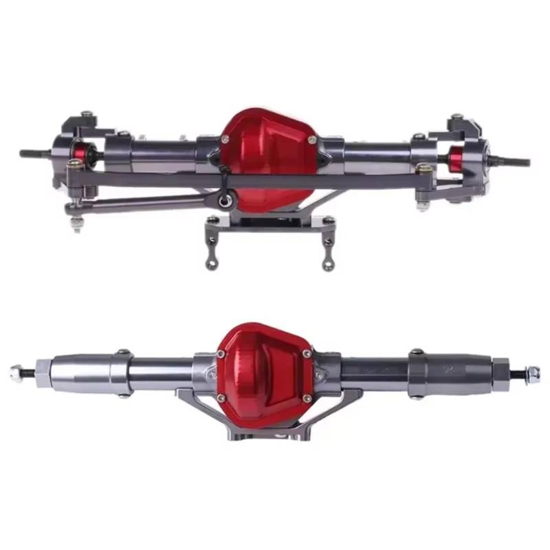 JYYTERD RC Vorder Hinter Achse Kompatibel Mit Axial Für SCX10 1:10 RC Für Rock Crawler Auto RC Auto CNC Metall Vorderachse Hinterachse Upgrade Teile Zubehör(Front and Rear) von hjuink