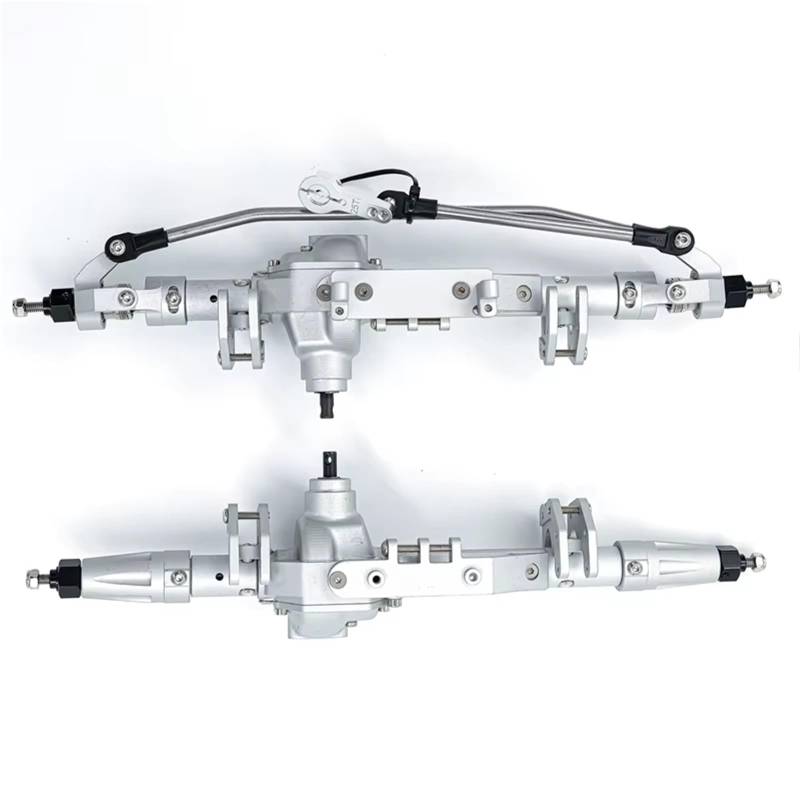 JYYTERD RC Vorder Hinter Achse Kompatibel Mit Axial Für Wraith 90018 90020 90045 RR10 90048 90053 1/10 RC Crawler Car Upgrade-Teil Heavy Duty Metall Vorder- Und Hinterachsen(Silver,Front and Rear) von hjuink
