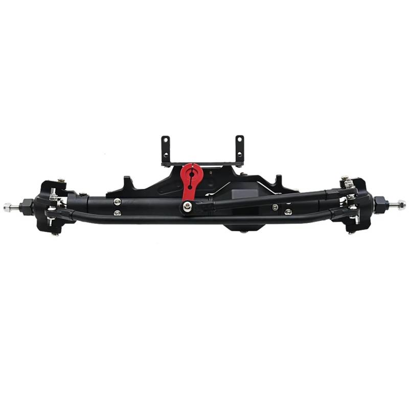 JYYTERD RC Vorder Hinter Achse Kompatibel Mit Axial Für Wraith 90018 RR10 Für Capra 1.9 Für UTB 1/10 RC Crawler, Komplette Vorder- Und Hinterachse Mit Spurstange, Servohalterung(Black,Front) von hjuink