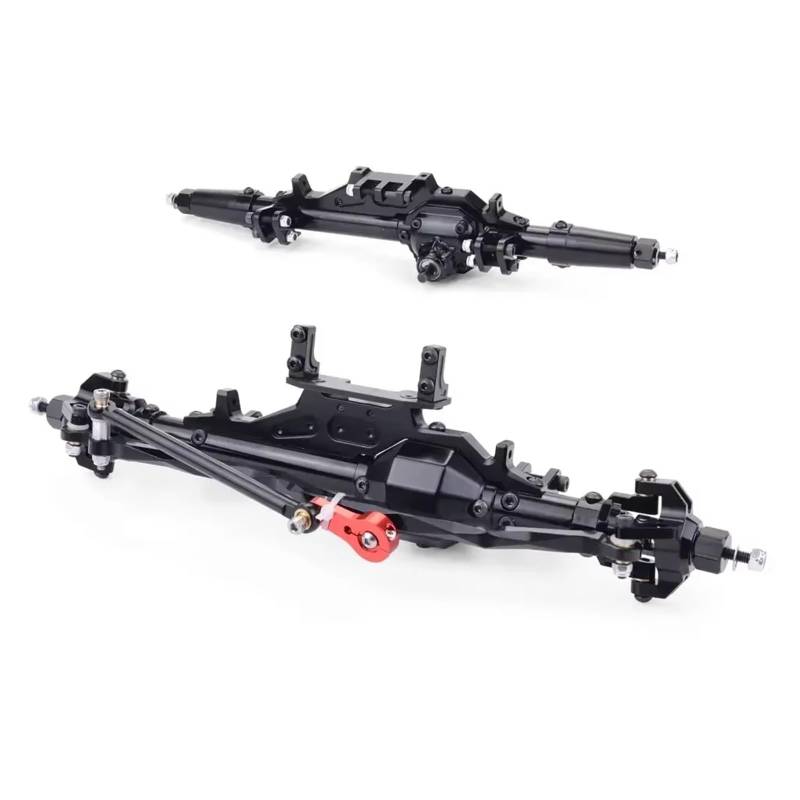 JYYTERD RC Vorder Hinter Achse Kompatibel Mit Axial Für Wraith Für Rock Für Racer 90018 90045 RR10 90048 90053 1/10 RC Crawler Autos Aluminiumlegierung Vorder- Und Hinterachse(Black) von hjuink