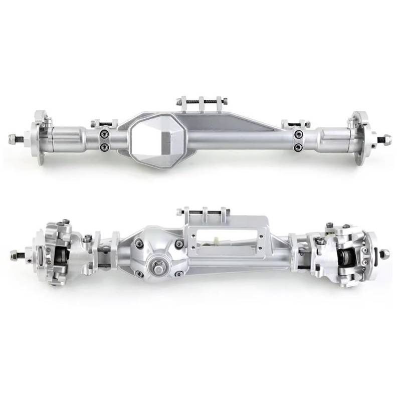 JYYTERD RC Vorder Hinter Achse Kompatibel Mit Axial RBX10 Für Ryft 1/10 RC Crawler Auto Upgrade Teile Zubehör Metall Komplette Vorder- Und Hinterachse(Silver,Front and Rear) von hjuink