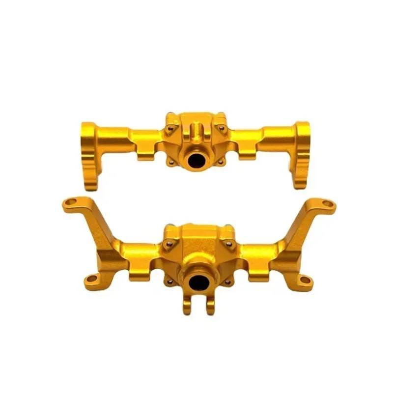 JYYTERD RC Vorder Hinter Achse Kompatibel Mit FMS Für Xiaoqi Für FCX24 1/24 Fernbedienungsauto-Ersatzteil-Upgrade, Modifiziertes CNC-Vorder- Und Hinterachsgehäuse(Yellow) von hjuink