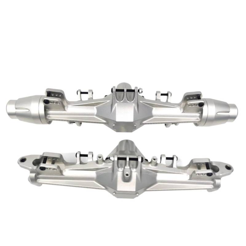 JYYTERD RC Vorder Hinter Achse Kompatibel Mit LOSI Für LMT Für Monster Truck 1:8 RC-Auto CNC Aluminum7075 Vorder- Und Hinterachsgehäuse Upgrade-Zubehör(Silver) von hjuink