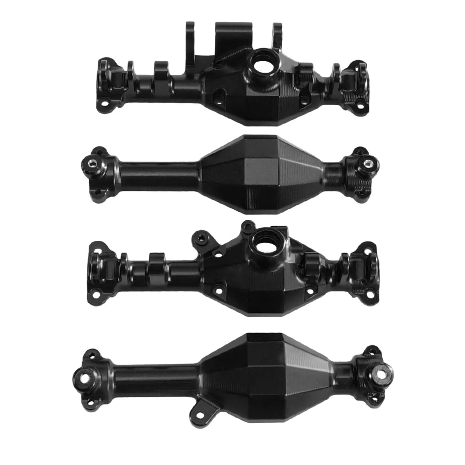 JYYTERD RC Vorder Hinter Achse Kompatibel Mit MJX Für Hyper GO H12Y H12Y + Fernbedienung Auto Ersatzteile Metall Vorderachse Shell Und Hinterachse Gehäuse(Black,Front and Rear) von hjuink