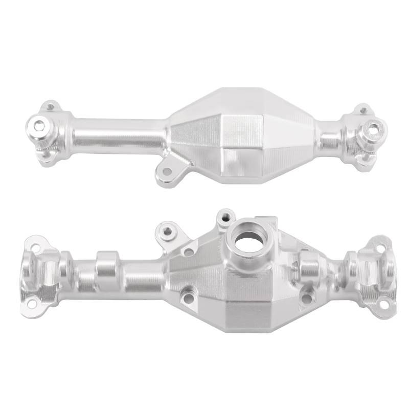 JYYTERD RC Vorder Hinter Achse Kompatibel Mit MJX Für Hyper GO H12Y H12Y + Fernbedienung Auto Ersatzteile Metall Vorderachse Shell Und Hinterachse Gehäuse(Silver,Front) von hjuink