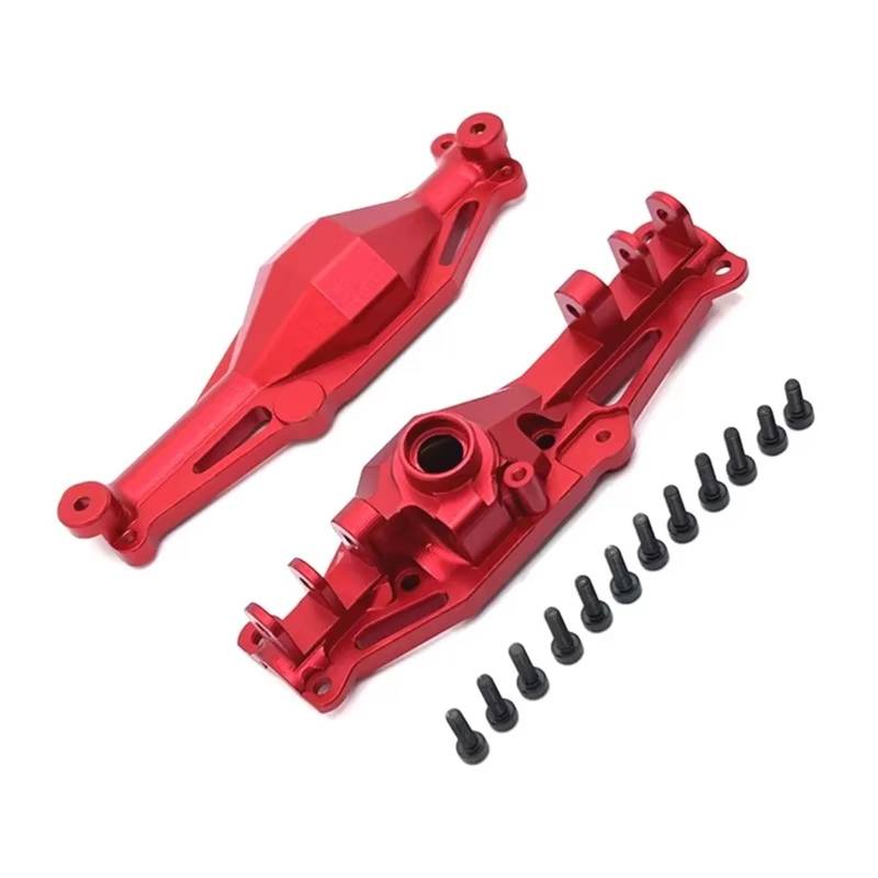JYYTERD RC Vorder Hinter Achse Kompatibel Mit MJX H12Y H12Y+ 1/12 Fernbedienung Auto Ersatzteile Zubehör Metall Upgrade Vorderachse Hinterachse Gehäuse(Red,Front) von hjuink