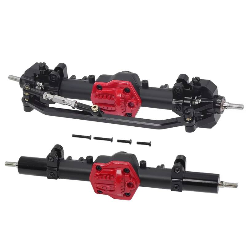JYYTERD RC Vorder Hinter Achse Kompatibel Mit MN128 G500 MN86K MN86KS MN86S 1/12 RC Crawler Car Upgrade Komplettes Vorderes Hinteres Differential Gerade Achse Mit Diff Gear(Black,Front and Rear) von hjuink