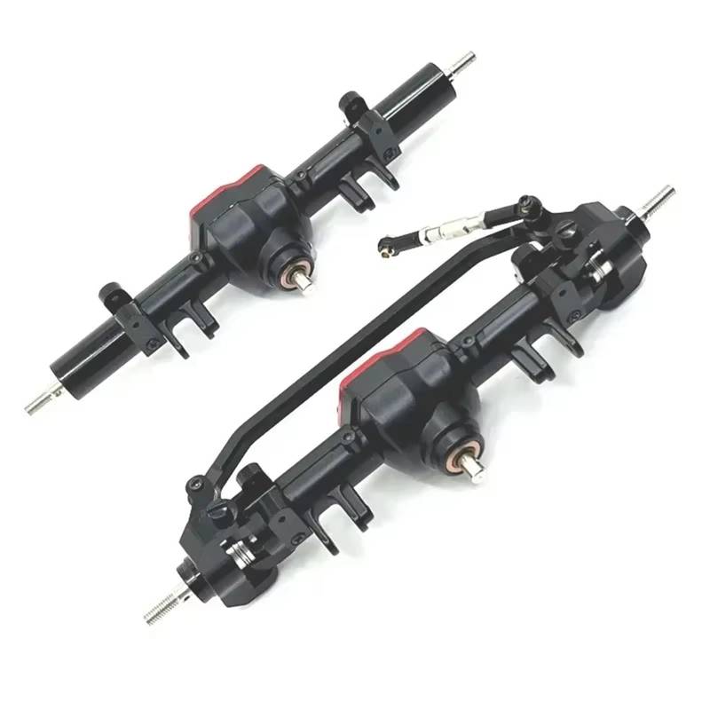 JYYTERD RC Vorder Hinter Achse Kompatibel Mit MN128 MN86 G500 1/12 Fernbedienung Auto Ersatzteile Metall Upgrade Vorder- Und Hinterachse Differential Montage(Black) von hjuink