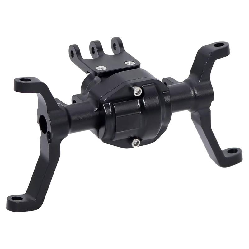 JYYTERD RC Vorder Hinter Achse Kompatibel Mit RedCat Für Ascent 18 1/18 RC Crawler Metall-Upgrade-Teil CNC-Aluminium-Portalachsengehäuse-Set Vorne Und Hinten(Black,Front) von hjuink