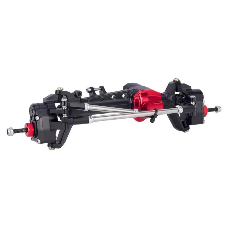 JYYTERD RC Vorder Hinter Achse Kompatibel Mit SCX10 III AR45P 1/10 RC-Auto-Crawler CNC-Aluminiumlegierung Vorne Hinten Portalachse Upgrade-Teile(Black,Front) von hjuink
