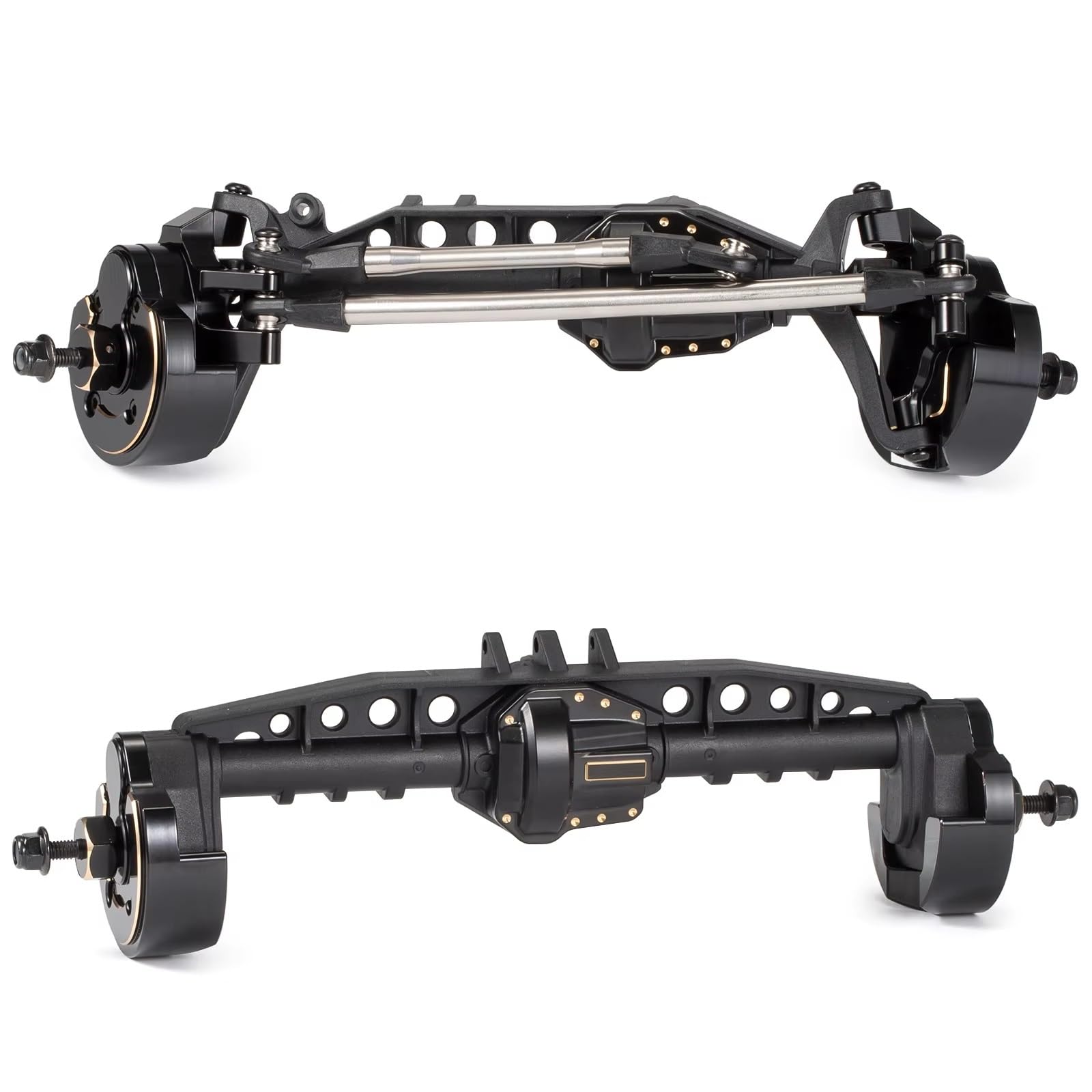 JYYTERD RC Vorder Hinter Achse Kompatibel Mit SCX10 III RC Für Rock Crawler Für LCG Für Chassis Cheater Rigs Komplett Montiert AR45 Portalachse Vorderachse Hinterachse(Front and Rear) von hjuink